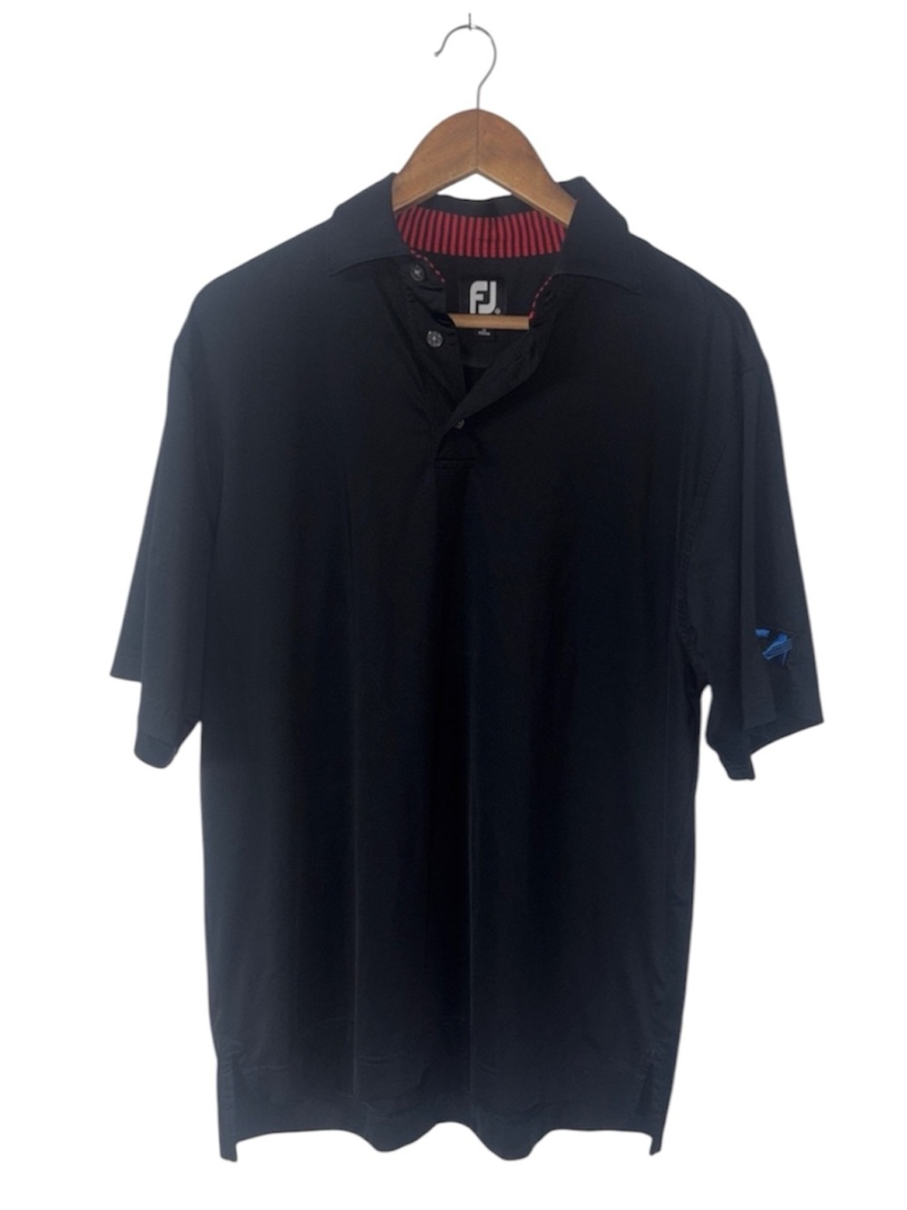 FootJoy Black Short Sleeve Polo Shirt Golf Casual Business Size Medium